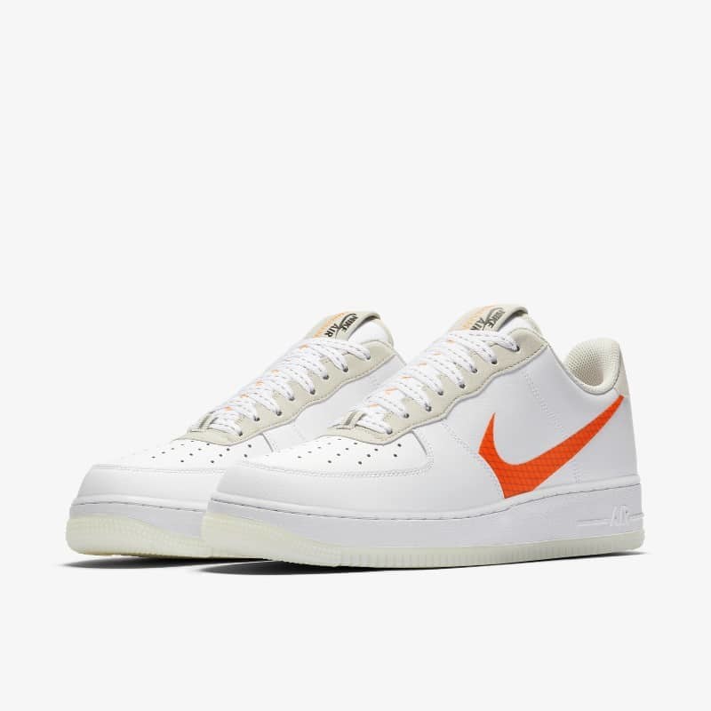 Nike air force one orange cheap swoosh